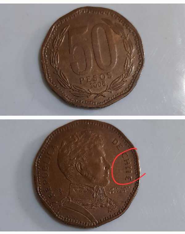 50 Pesos de Chile, Error CHIIE