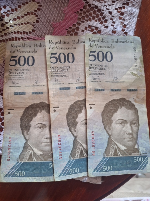 Billetes 500 año 2016