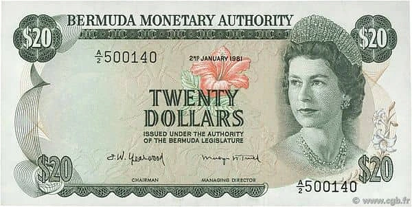 20 Dollars Elizabeth II Monetary Authority