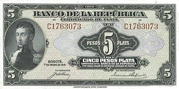 5 Pesos Plata