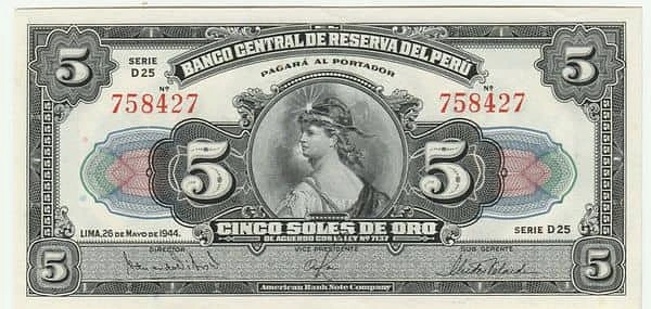 5 Soles De Oro