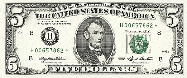 5 dollars