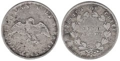 1/2 decimo 1851-1859 - Şili