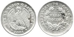1/2 décimo 1884