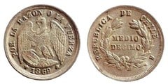 1/2 décimo 1867-1878 - Şili